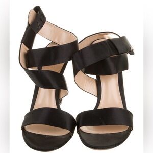 Black Strappy Women's Dress Sandals / Heels